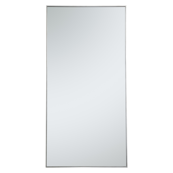 Elegant Decor Metal Frame Rectangle Mirror 36 Inch In Silver MR43672S